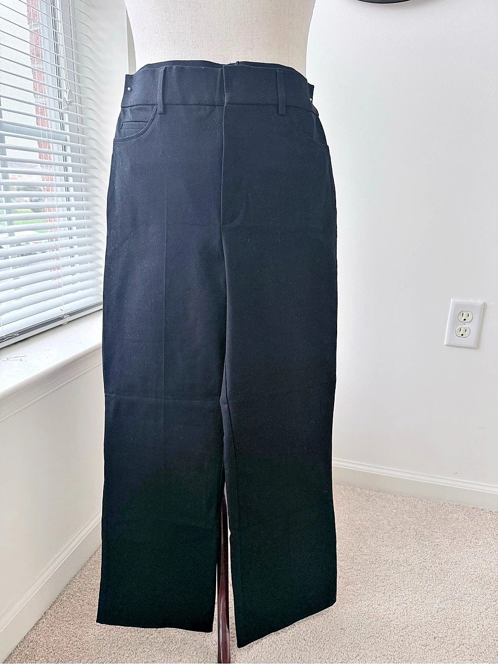 Zara Wide Leg Cotton Pants in Black NWT